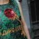 Mùa xuân và mùa hè phụ nữ tính khí hương thơm nhỏ thêu sequins hoa ba chiều váy mỏng không tay váy váy eo cao - Váy eo cao