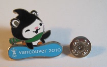 2010 Vancouver Winter Olympics Badge Mascot MIGA Badge Snowboarding Badge