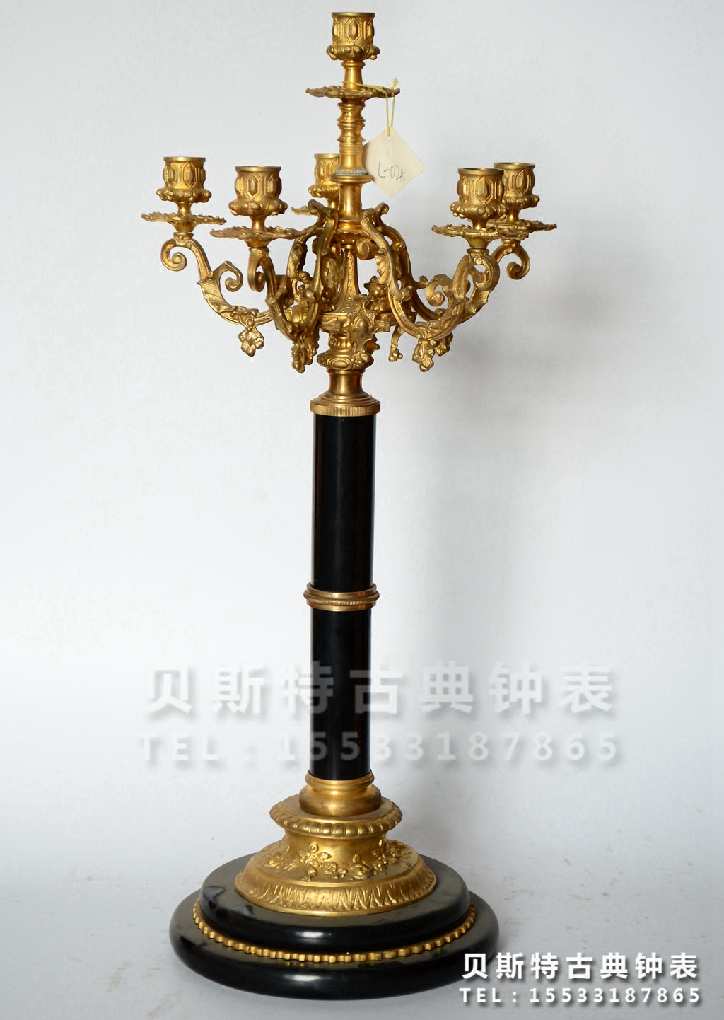 Candlelit European-style antique gold-plated wax candlelit candlesticks Fireplace Candleholder candlestick Villa Furnishing with one price