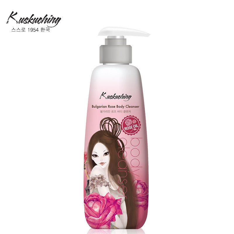 【天猫超市】韩国进口爱敬女士玫瑰无硅油沐浴露控油清香600ml