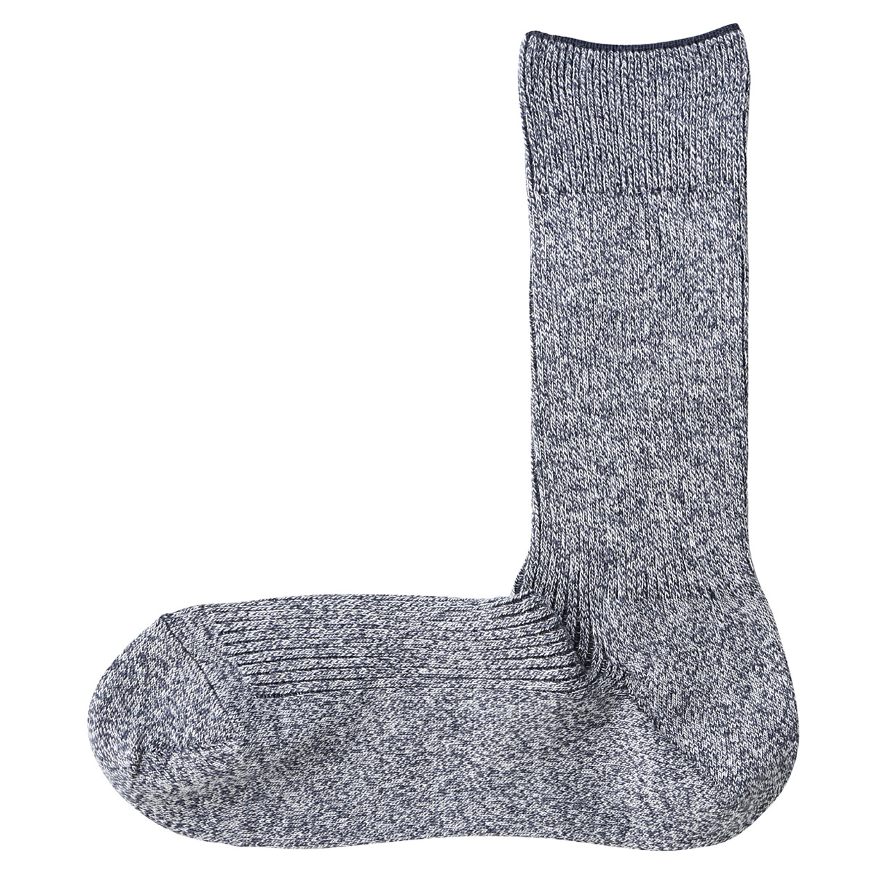 无印良品MUJI 男式 秘鲁棉混罗纹袜