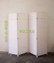 Straw screen partition living room entrance door modern bedroom fully enclosed folding screen hotel fashion office screen