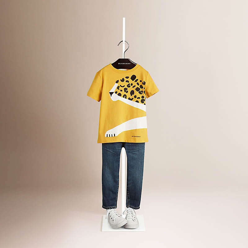 Burberry博柏利 猎豹图案棉质 T 恤衫 40092591