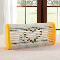 Middle-aged and elderly glass protection cervical spine pillow plastic sweat steaming hollow breathable bamboo mat mahjong bead pillow