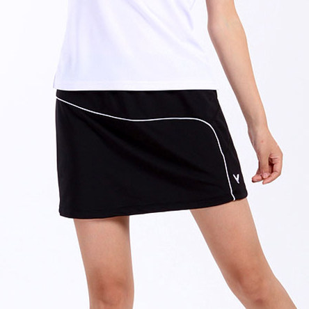 Badminton anti-light sports skirt female models K-1196C black leisure sports belt lined sports group