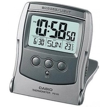 【CASIO 卡西欧】 轻巧温度电子闹钟 -两色任选台湾官网直邮进口