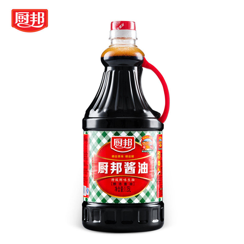 【天猫超市】厨邦酱油1.25L酿造酱油炒菜调味品生抽调色必备