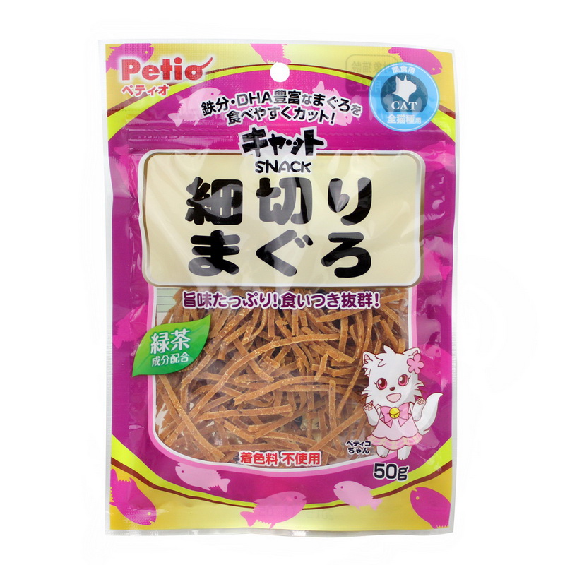 宠物猫零食 鲜封包 派地奥 猫用 PETIO鲔鱼细切丝50g幼猫零食