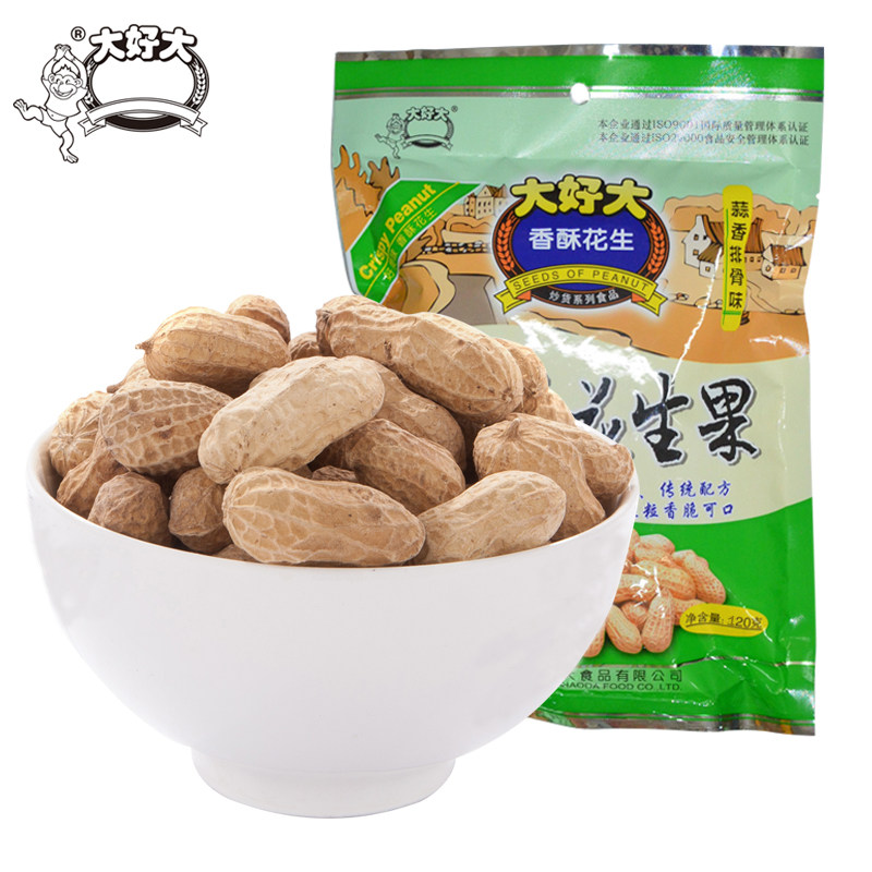 【天猫超市】大好大香酥花生蒜香排骨味120g/袋 零食炒货花生