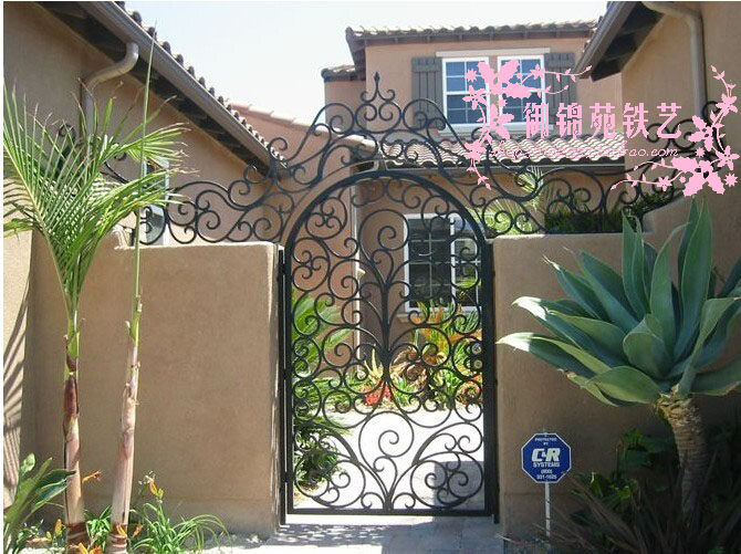 yx304 European courtyard door single door outdoor door fence iron door villa door anti-theft door custom