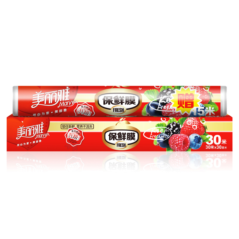 【苏宁易购】美丽雅保鲜膜30厘米x30米盒装加赠30厘米x15米