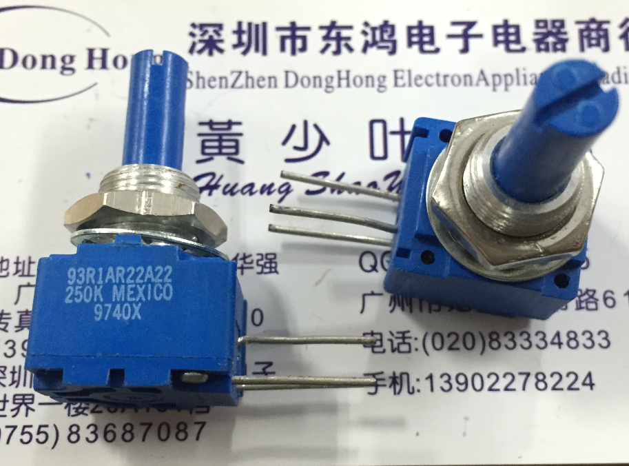 Mexican BOURNS sealed potentiometer 93R1AR22A22 single 250k high life precision potentiometer