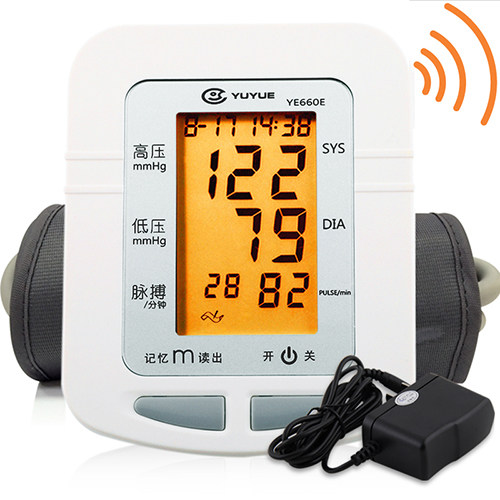 鱼跃电子血压计YE660E 家用上臂式语音全自动智能测血压仪器