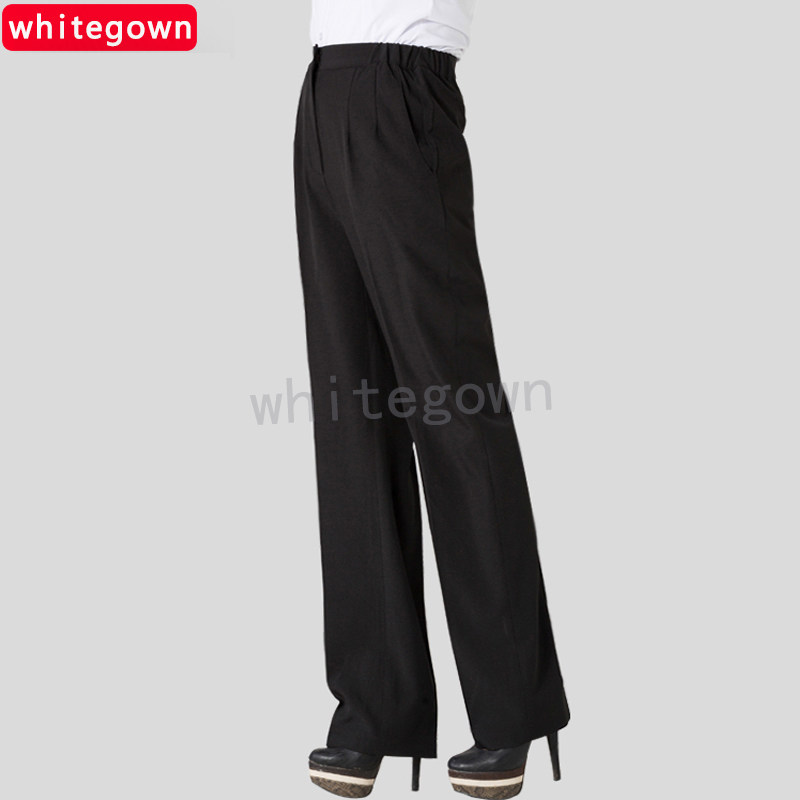 (whitegown) new Korean version slim waist business trousers elastic loose waist women's trousers