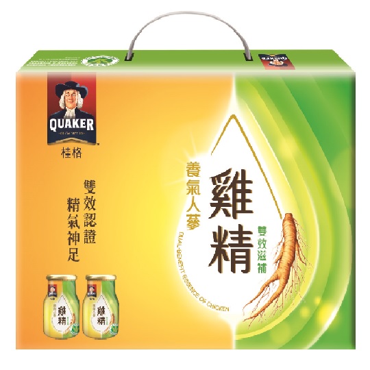 台湾官网直邮进口《桂格》养气人蔘鸡精礼盒(68ml*8入)