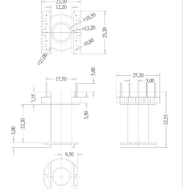 Transformer skeleton ec2834 vertical 5 battery