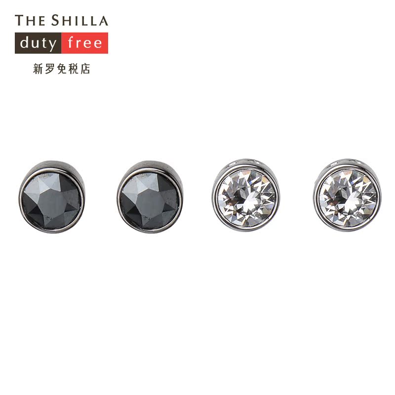 [新罗免税店]SWAROVSKI/施华洛世奇 水晶园耳钉两对套装4992847
