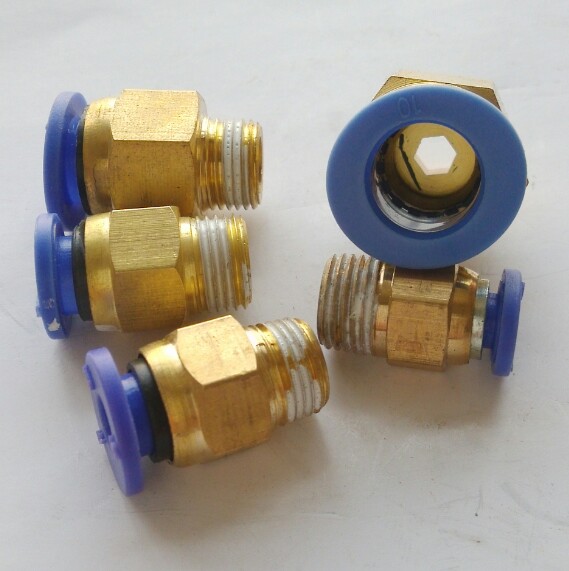 Pneumatic quick joint quick insert threaded windpipe straight connector PC4 5 6 8 10 1 8 tooth head silk