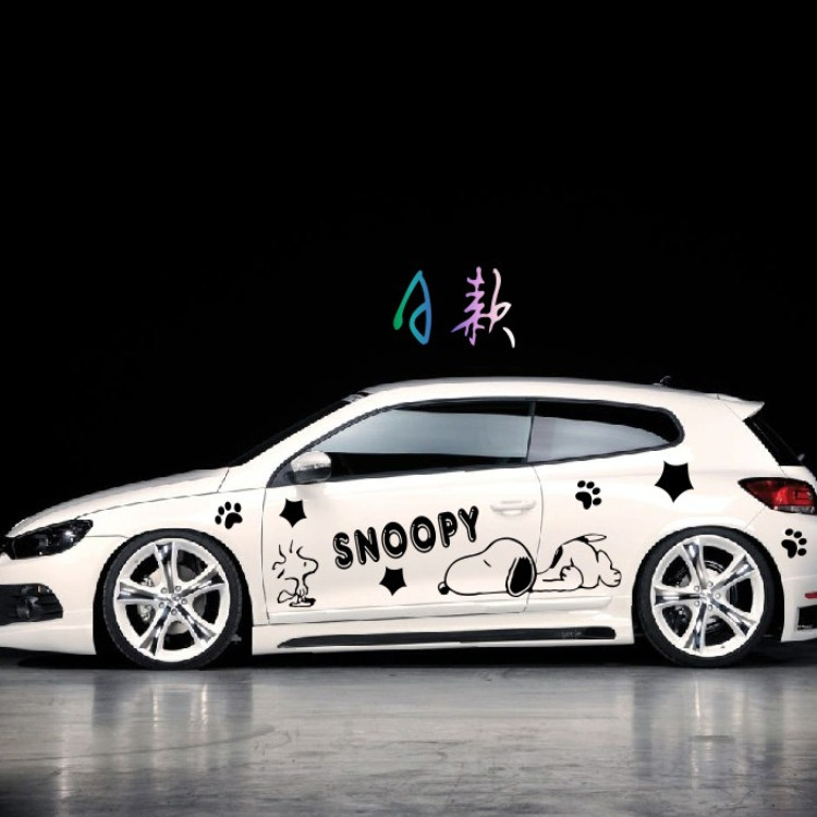 包邮 新款汽车贴纸 全车卡通车贴个性史努比米奇车身拉花划痕车贴