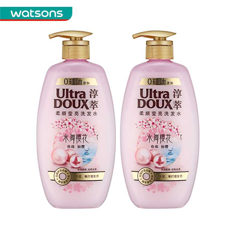 【屈臣氏】套装 淳萃柔顺莹亮洗发水(水舞樱花)700ml*2件