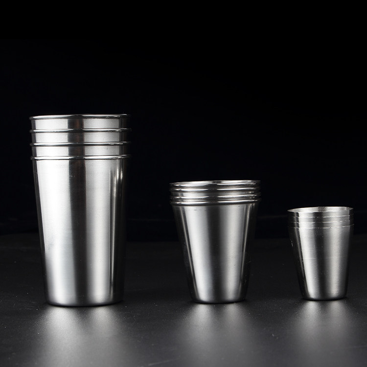 Stainless Steel Wine Glasses four sets Travel water glasses Outdoor Bar Catering wine glasses Wine Delivery Leather set of four clothes