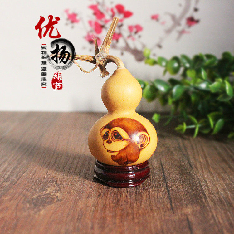 Natural Hand Twist Plinth Pendulum Pieces Pure Hand Branded Transfer Cute Monkey Creative Gift Essay Playful Gourd Handlebar Piece
