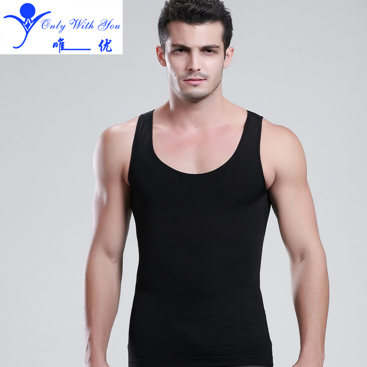 Clear men shape the waist beam chest tight strength beam fitness underwear invisible abdominal vest artificial