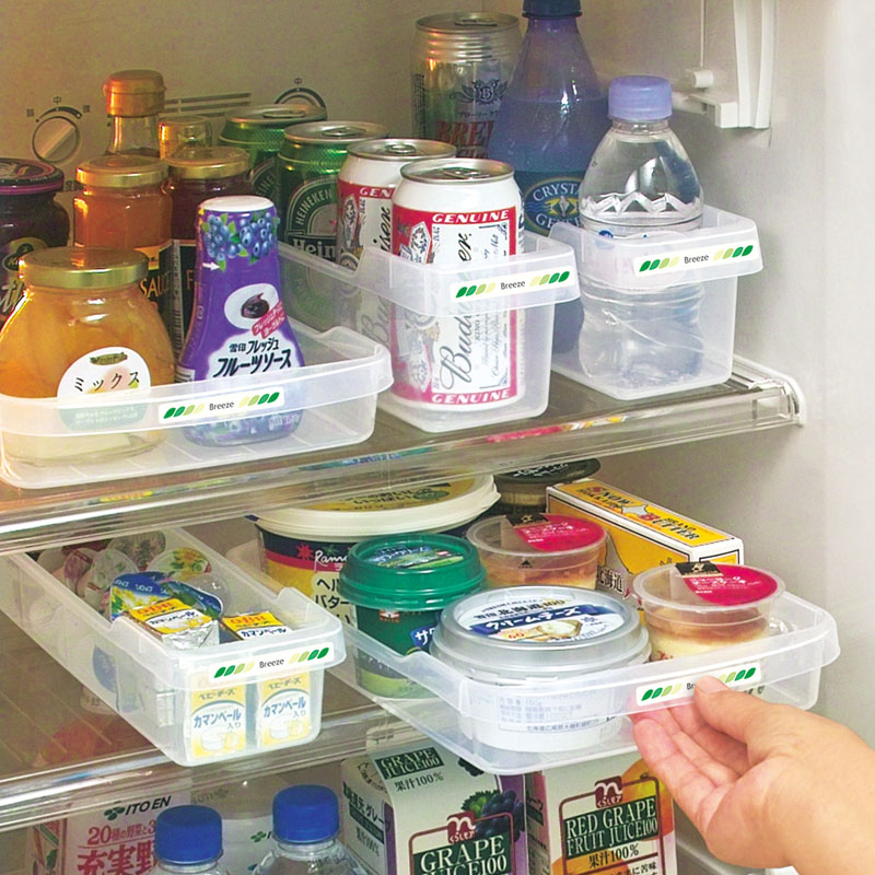 Japan imported kitchen refrigerator storage box set food frozen storage basket refrigerated drawer beer finishing frame