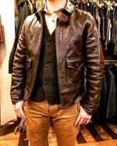 Spot Bill Kelso Italian BADALASSI tanned cowhide leather vintage Knight leather