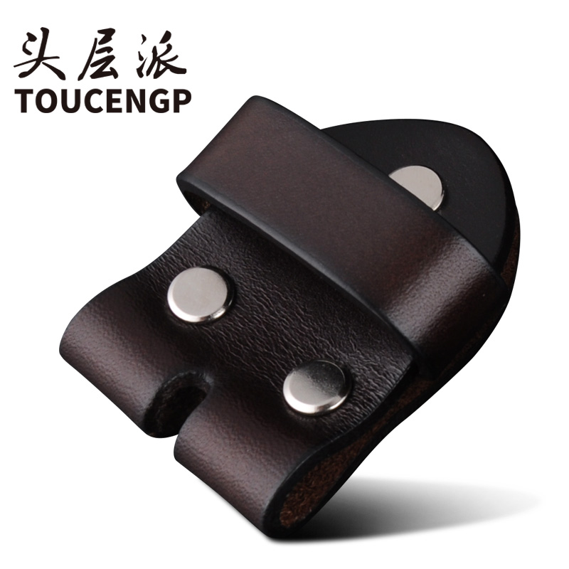 Belt head connection leather genuine leather needle buckle head layer Bull Leather Belt accessories No cingulum leather ring leather ring head sheet ultra-connected leather