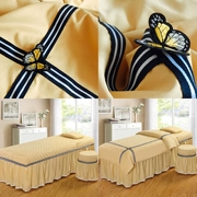 vẻ đẹp cao cấp mềm chăm sóc mát xa bedspread Plain đơn giản SPA chung hình thang đầu một gia đình bốn có thể được tùy chỉnh - Trang bị tấm
