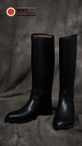 1cm World War II German Army Style Black 100% Waterproof PVC Plus Velvet Warm German Army Riding Boots