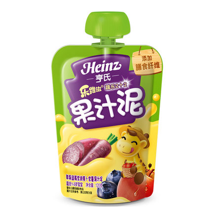15年6月 亨氏果泥乐维滋 苹果蓝莓胡萝卜紫薯 HS6216