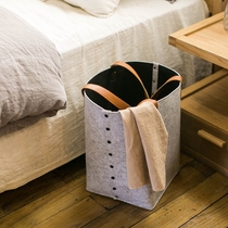 Japanese felt foldable portable large home storage basket dirty clothes basket storage basket Nordic household dirty clothes bucket