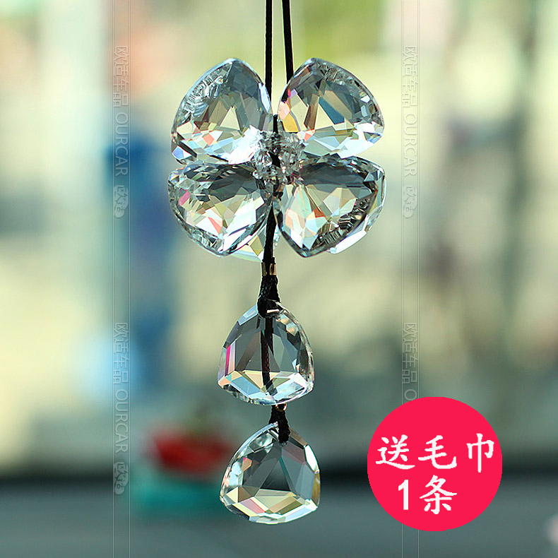 水晶汽车挂件气车内饰品后视镜挂饰小车载吊坠轿车饰汽车车挂