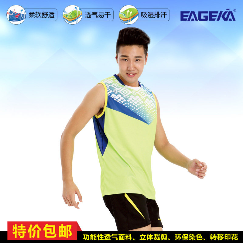 Yingerkai new badminton suit sleeveless sweat absorption easy dry sweat expulsion professional sports couple suit 11842