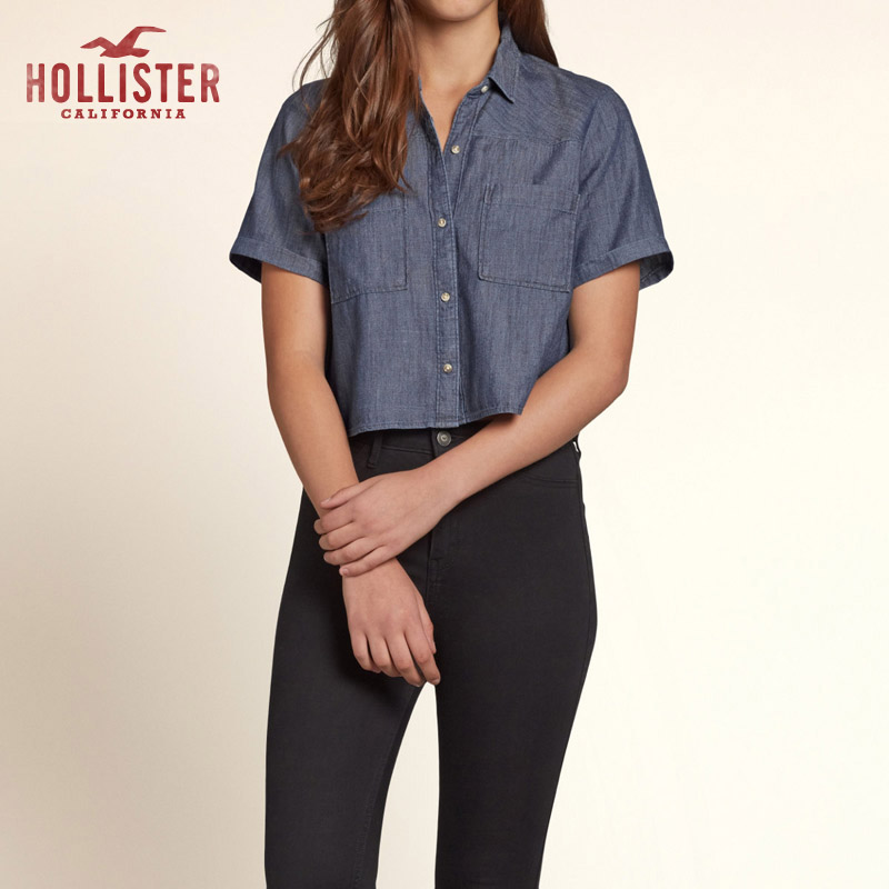 Hollister 牛仔短裤衬衫 女 89207