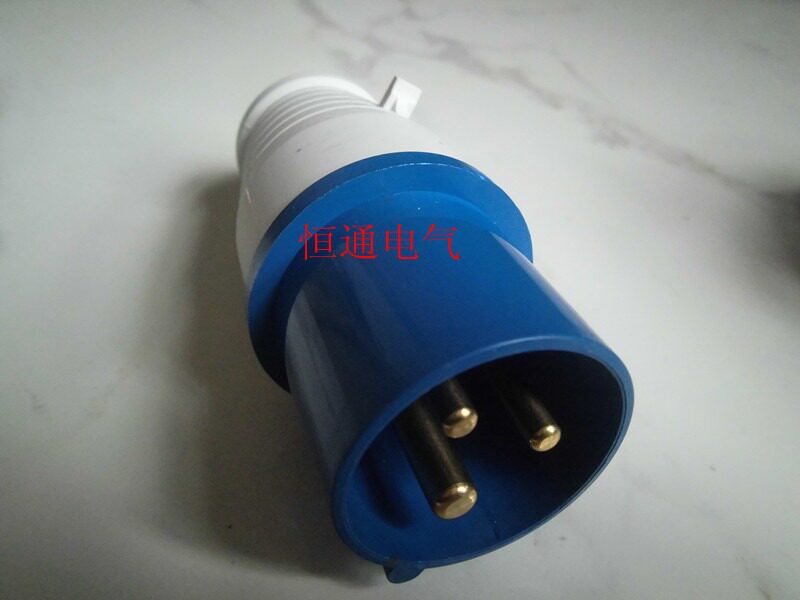 Industrial aviation plug waterproof socket 220V3 core hole 16A32A single phase three phase 2P Eip44CEE