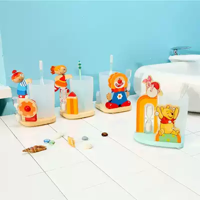 Brushing timer 3 minutes hourglass ornaments children anti-tumble brush cup set creative birthday gift
