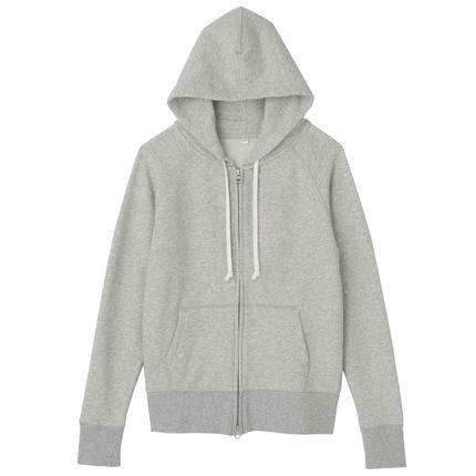 无印良品MUJI 女式 毛圈棉双拉链卫衣
