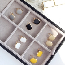Korean temperament geometric square earrings Personality simple and wild drop earrings Trendsetter net red earrings Cold wind earrings
