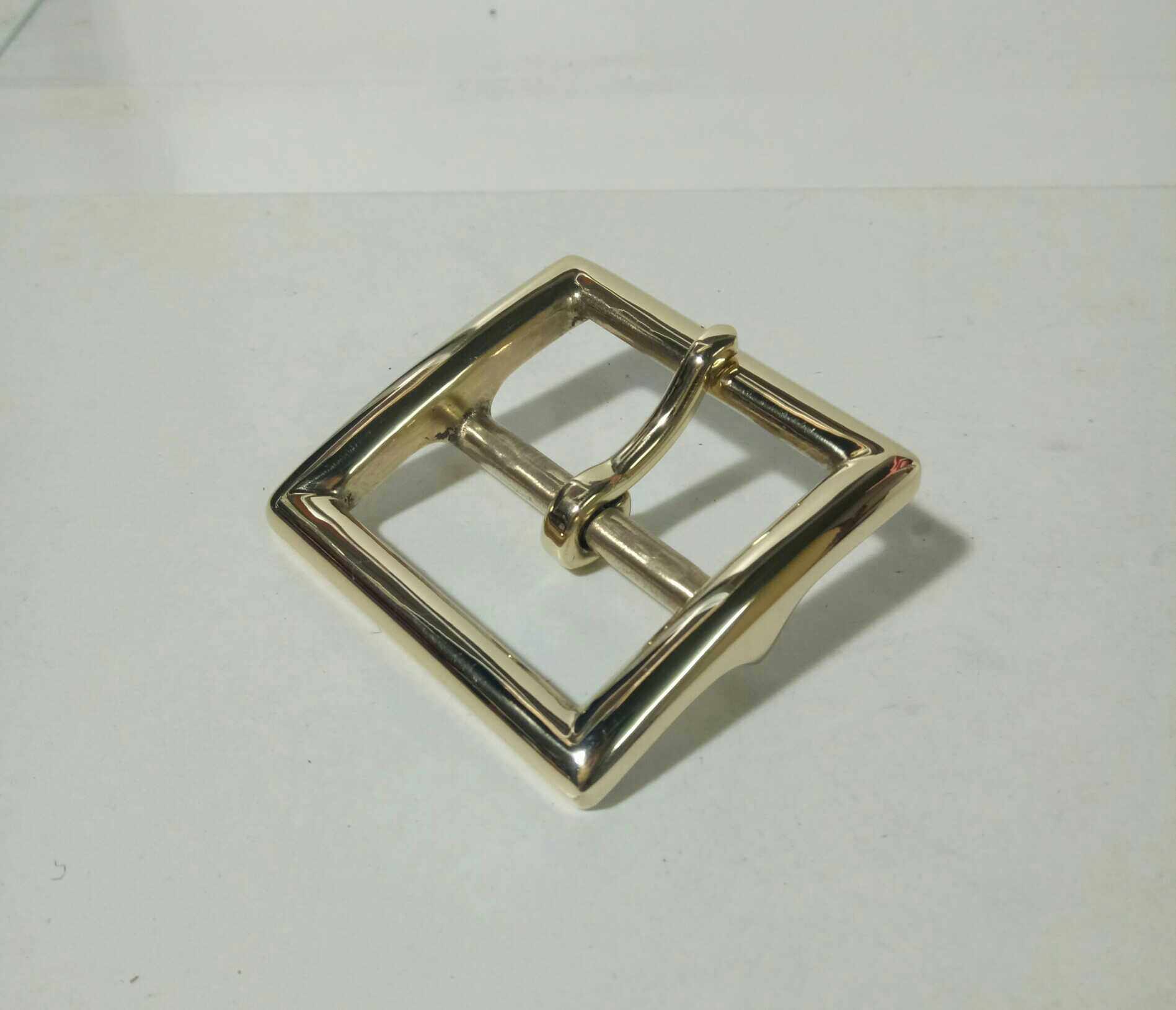 Pure copper jeans belt buckle head non-casting electroplating one-piece cutting hand-made exquisite polishing Beckham same style hot sale