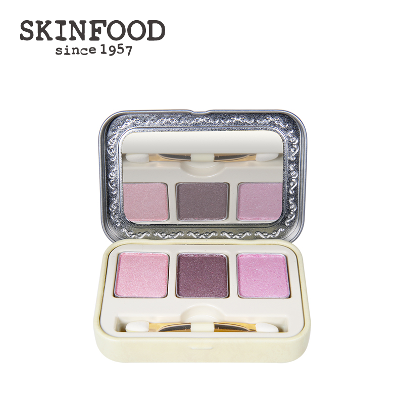 skinfood思亲肤 立体闪烁眼影盒  三色眼影 易上妆 珠光质感