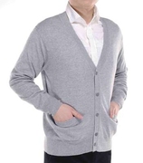 cha người trung niên và già mặc áo len mùa xuân và mùa thu nam mỏng đan len cardigan cardigan lỏng áo khoác tăng disnumbered mã.