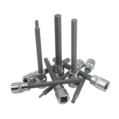 3 8 lengthened hexagon socket wrench inner 6-angle sleeve head mid-flying fast ratchet outer hexagonal batch nozzle batch head nozzle