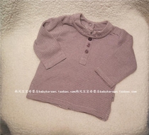 French big foreign trade Original Single p * B * premature newborn baby baby spring and autumn thin long sleeve T-shirt back buckle