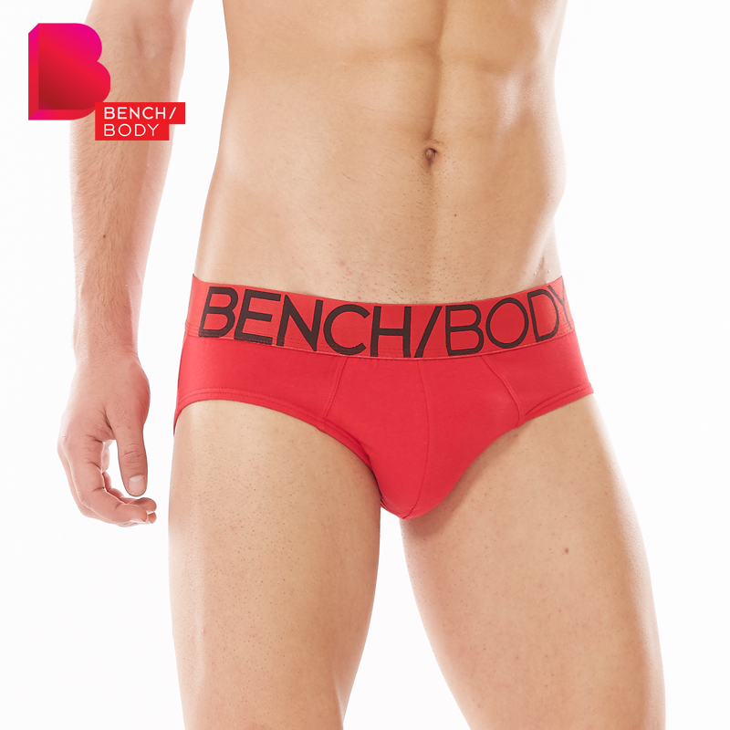 BENCH/BODY/奔趣本命年纯色内裤棉中腰青年大红三角男内裤BUB2033 Изображение 1