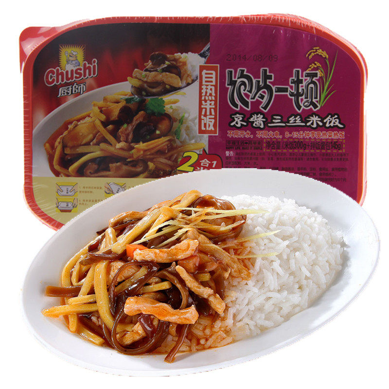 【天猫超市】厨师京酱三丝米饭445g 自热米饭 单兵方便速食品盒饭