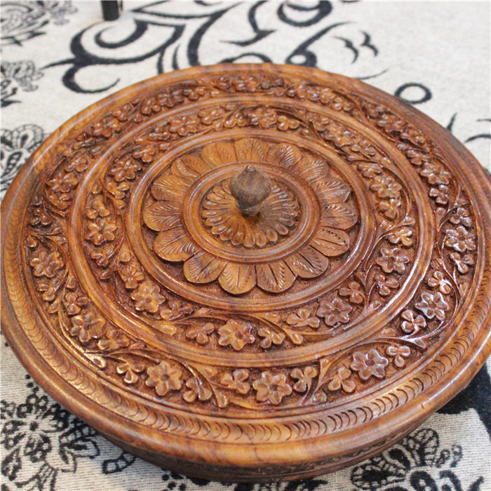 Pakistan walnut carving vintage candy cans manufacturer direct sales of home furniture gift BM 888