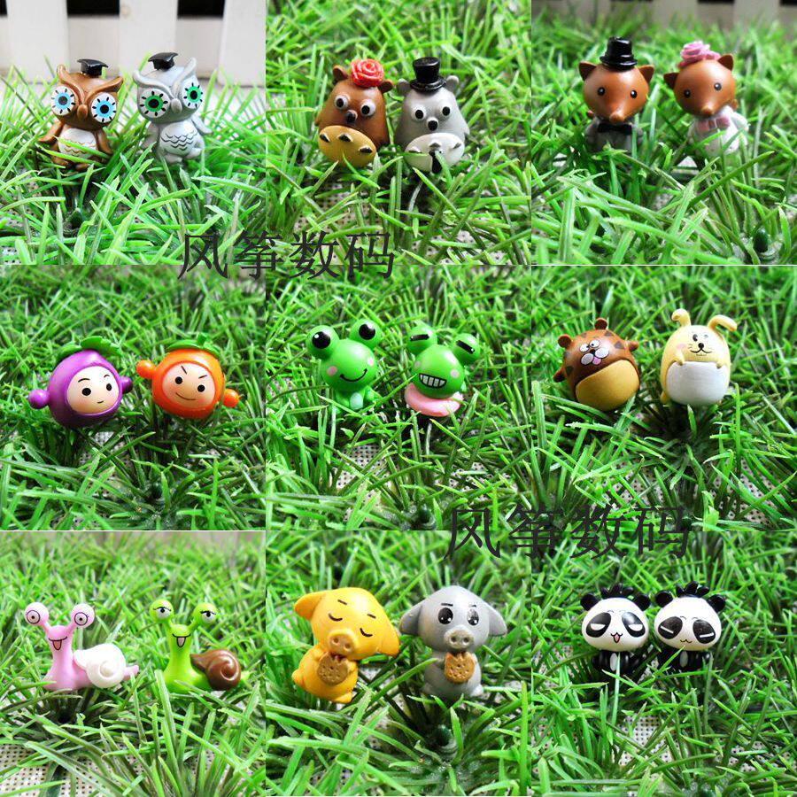 Micro Landscape Eco Bottle Moss Green Plant Swing Piece Glass Bottle Hanging Bottle DIY Material Couple Cartoon Little Paparazzi